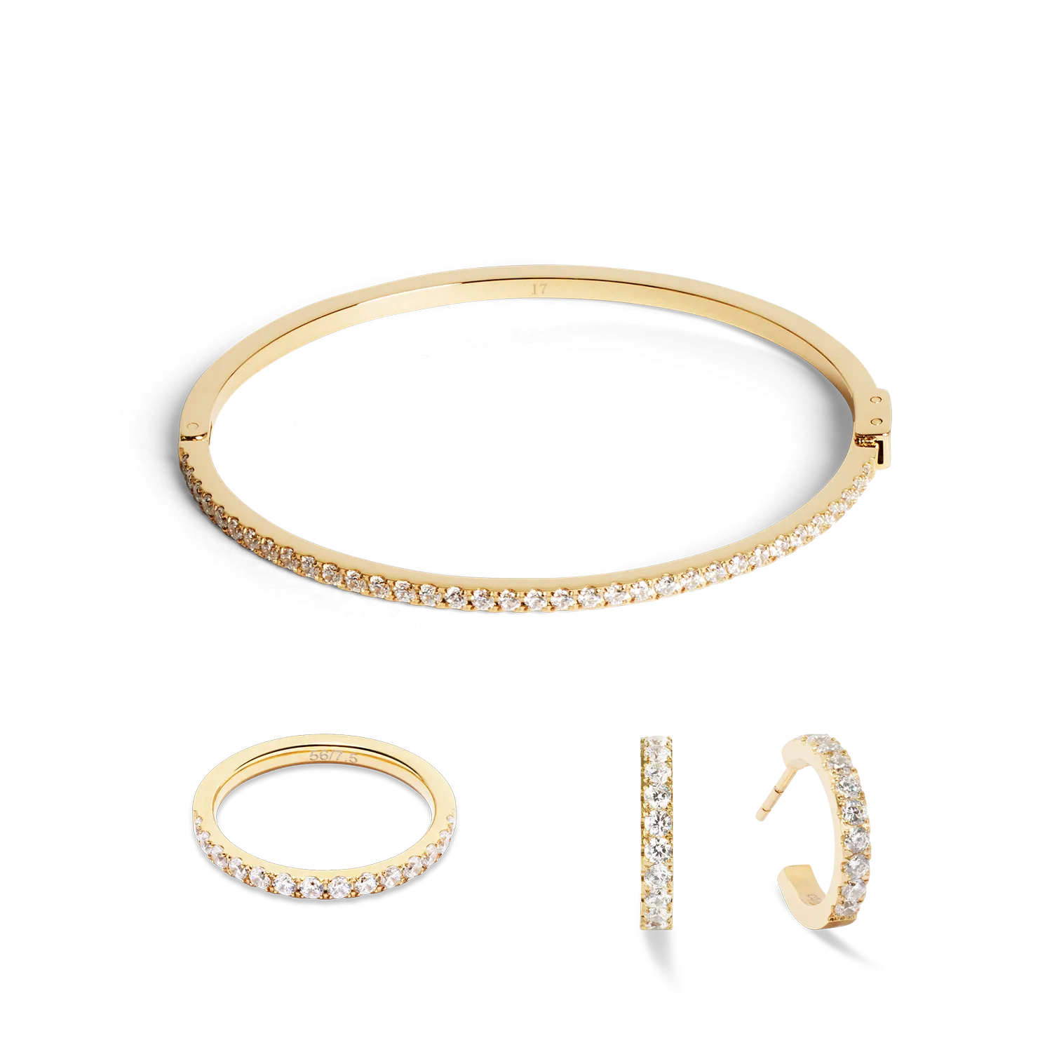 Eternal Love bangle gold-crystal
