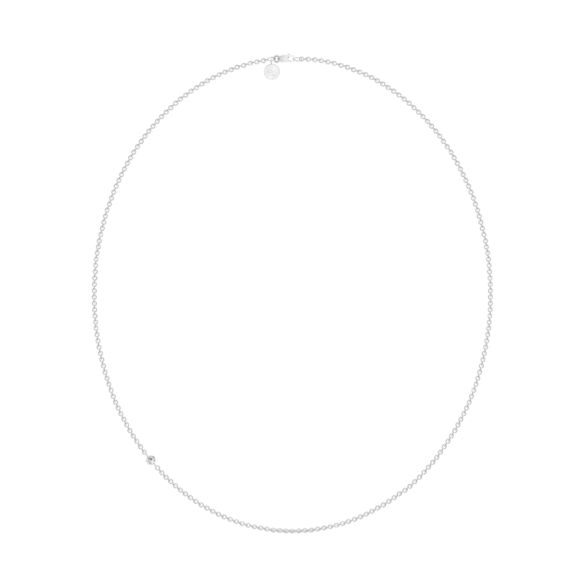 Fina Silver Necklace w. Zirconia