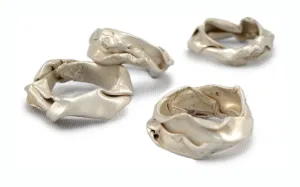 Fold Crumple Ring in Sterling Silver