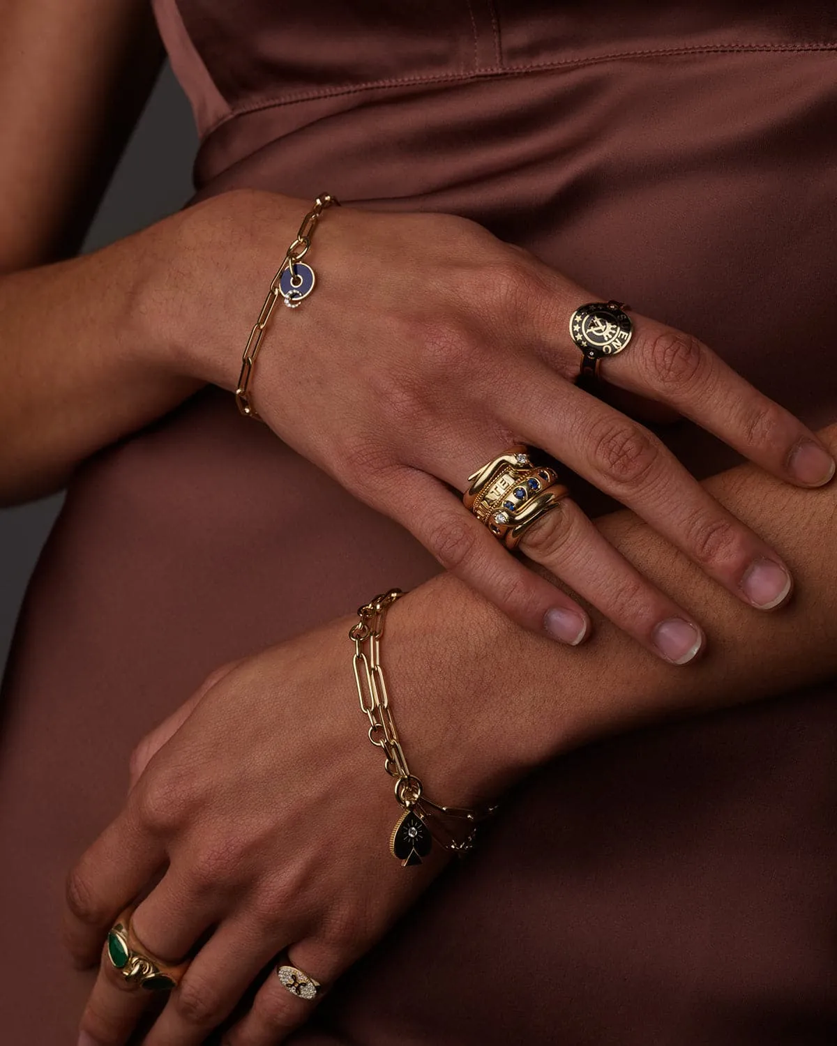 Forever & Always a Pair- Love : Sapphire Gemstones Band