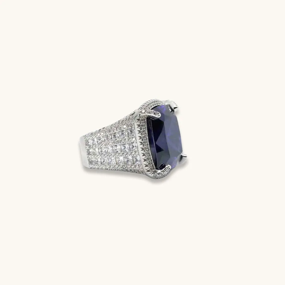 Giant Blue Sapphire Statement Ring