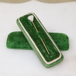 Glossy River Pearl on 19k Gold Victorian Stick Pin