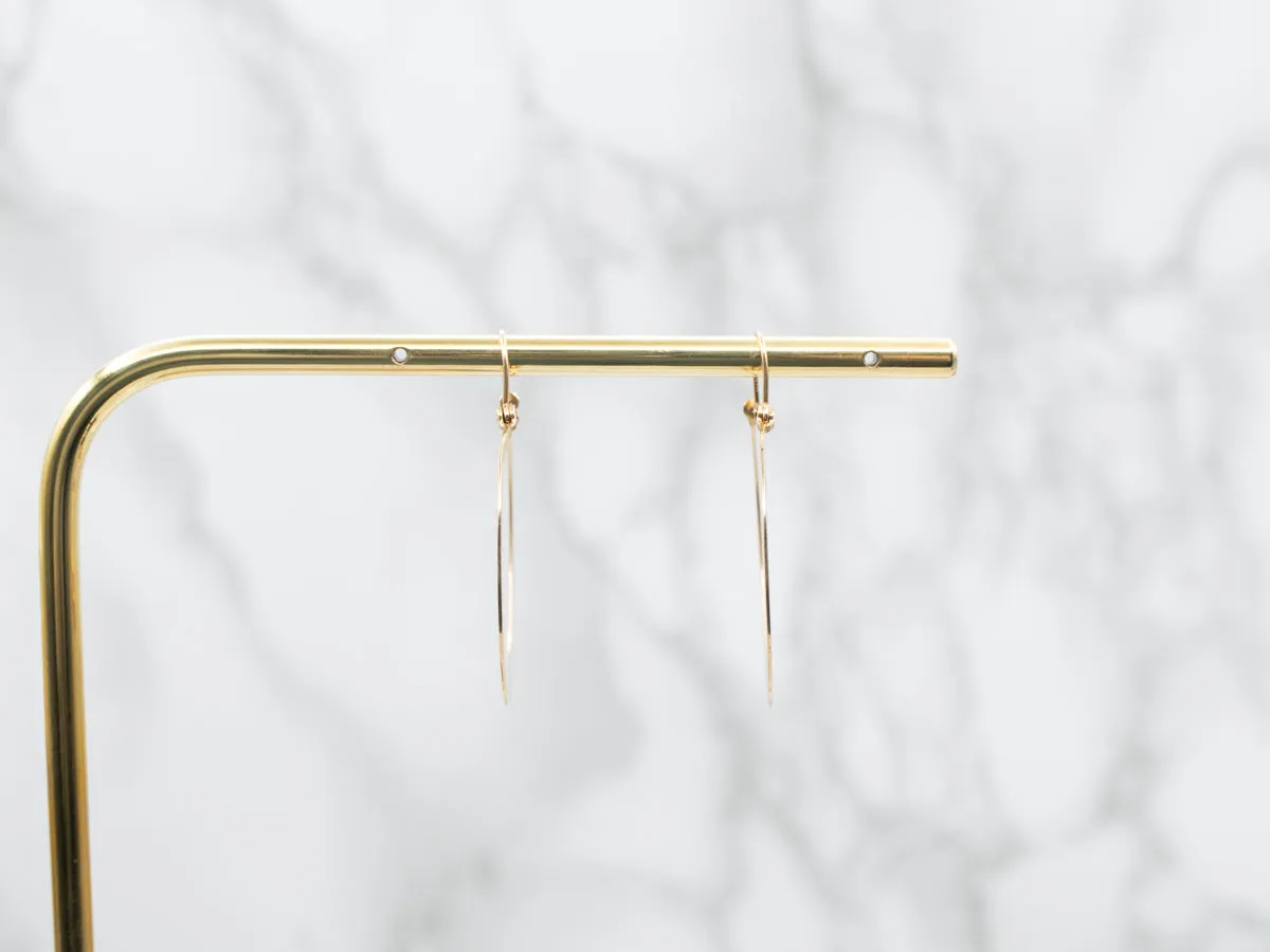 Gold Flat Circle Hoop Earrings
