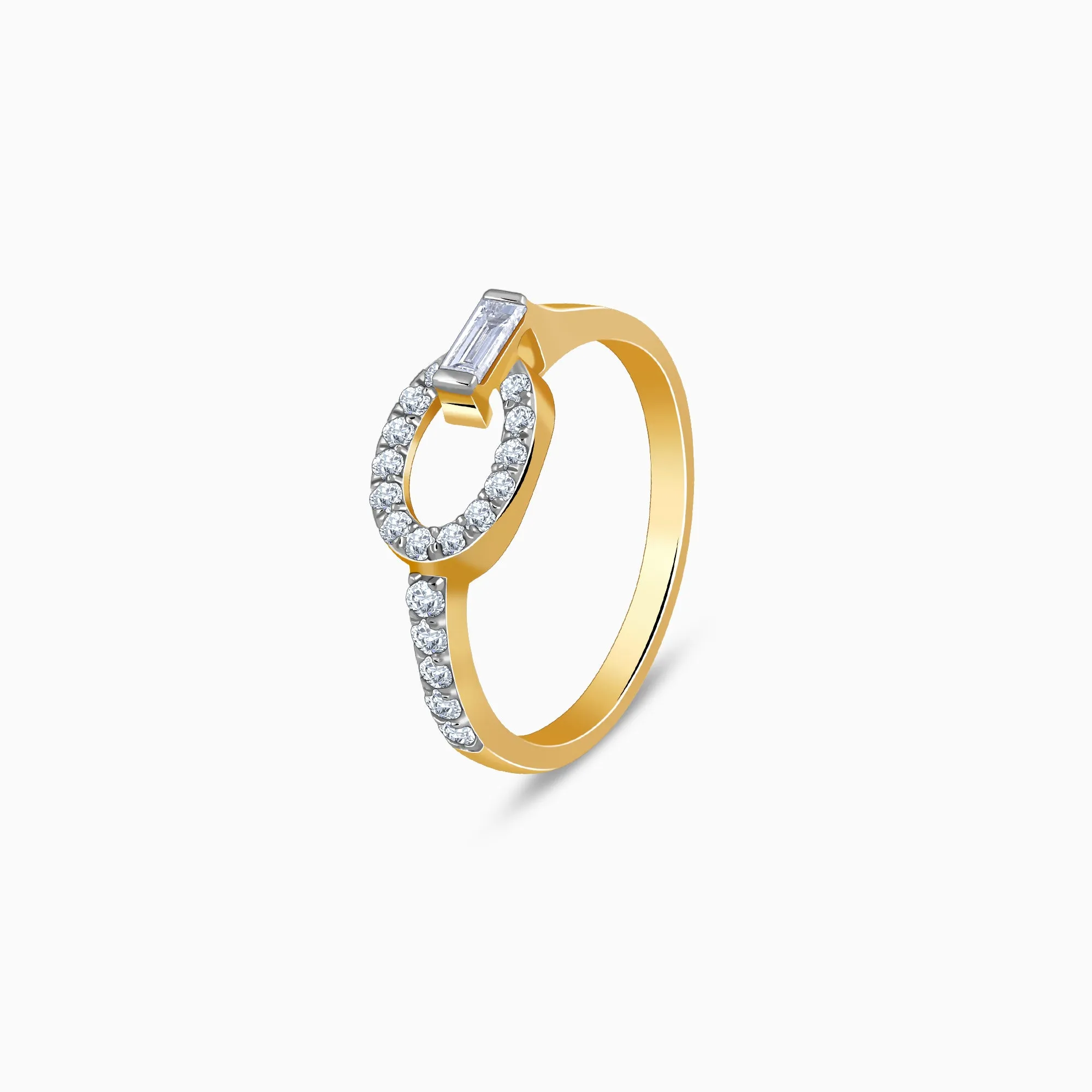 Gold Glamourous Cirque Diamond Ring