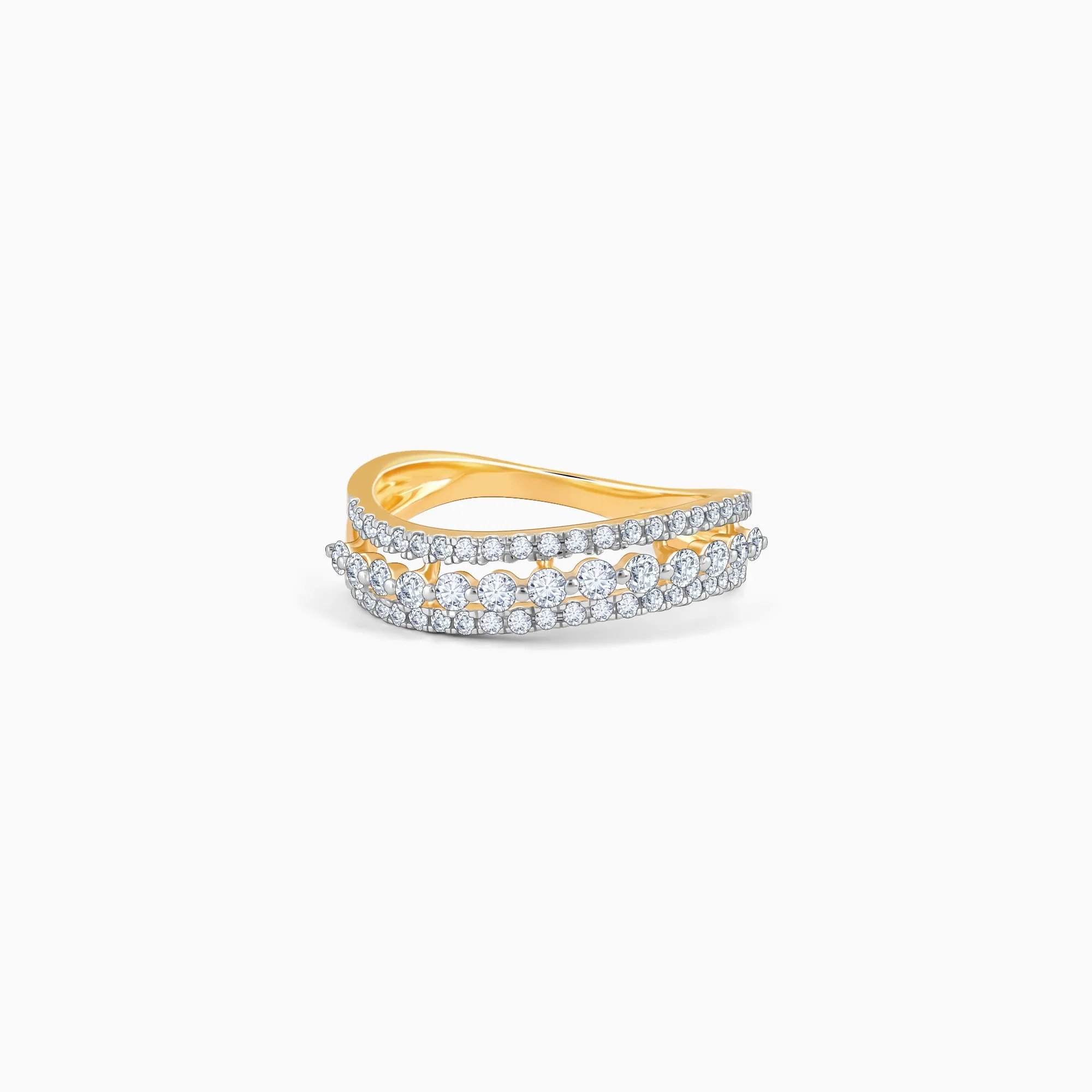 Gold Radiant Unity Diamond Ring