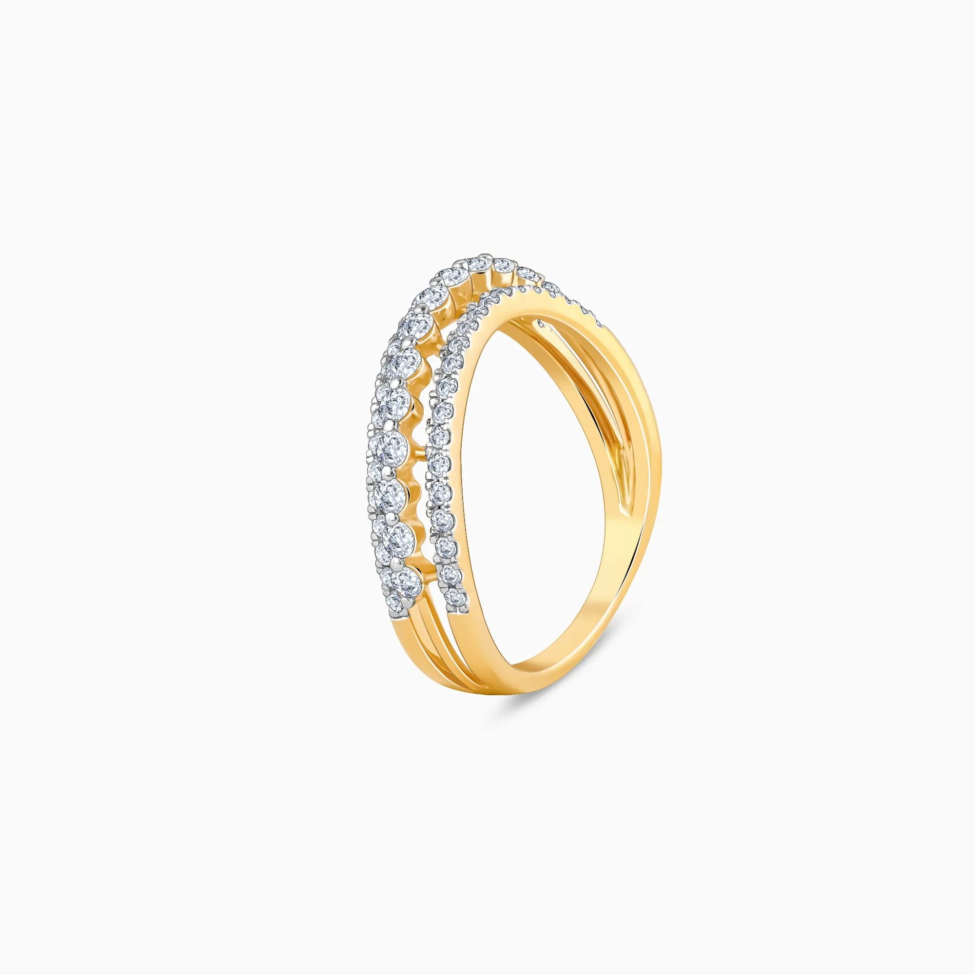 Gold Radiant Unity Diamond Ring