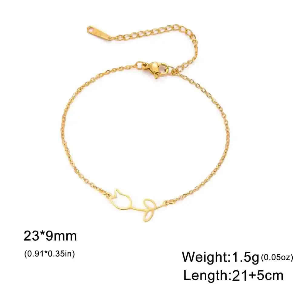 Gold Rose Anklet for Women ?C Adjustable Party Jewelry