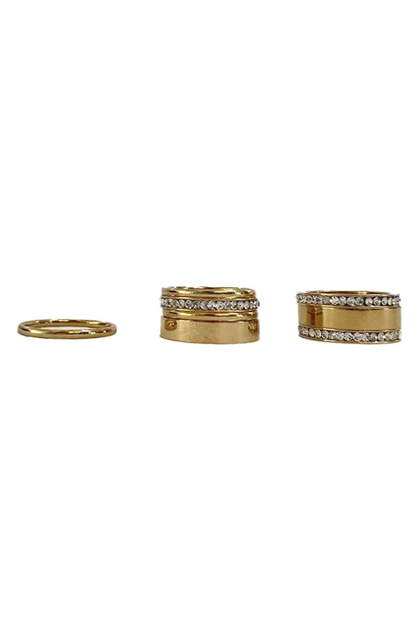 Gold wide Stacking Ring-8mm
