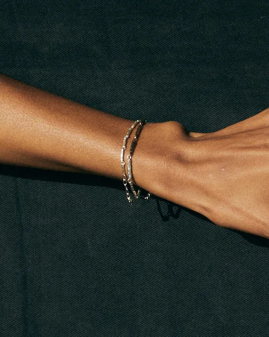 Hammered Bracelet Medium | Yellow Gold