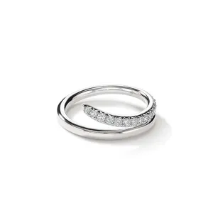 Hearts On Fire VELA French Cut Pav Diamond Ring in 18K White Gold