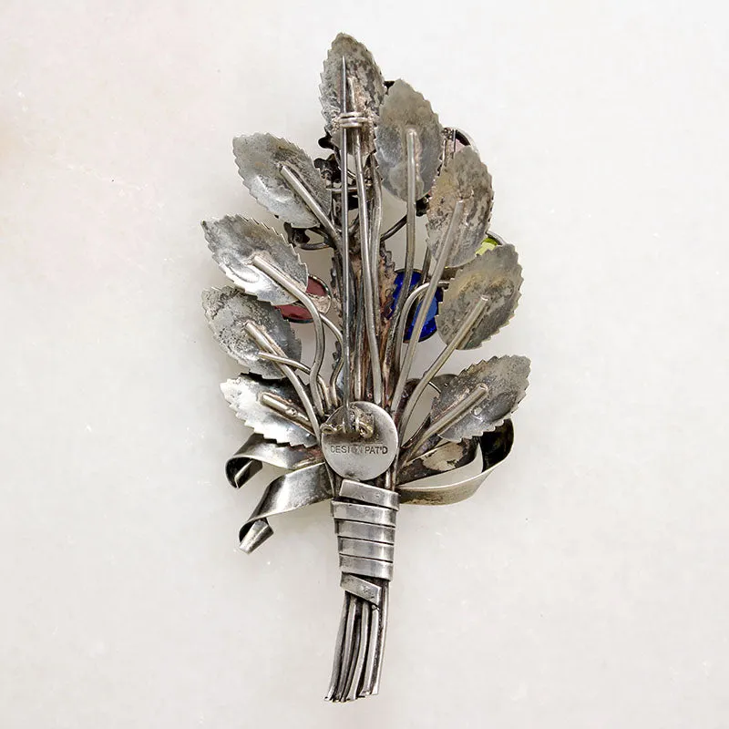 Hob?? Sterling Silver Bouquet Brooch