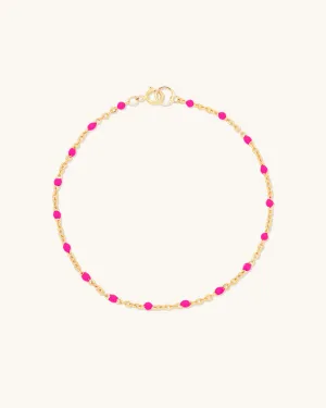 Hot Pink Candy Chain Bracelet