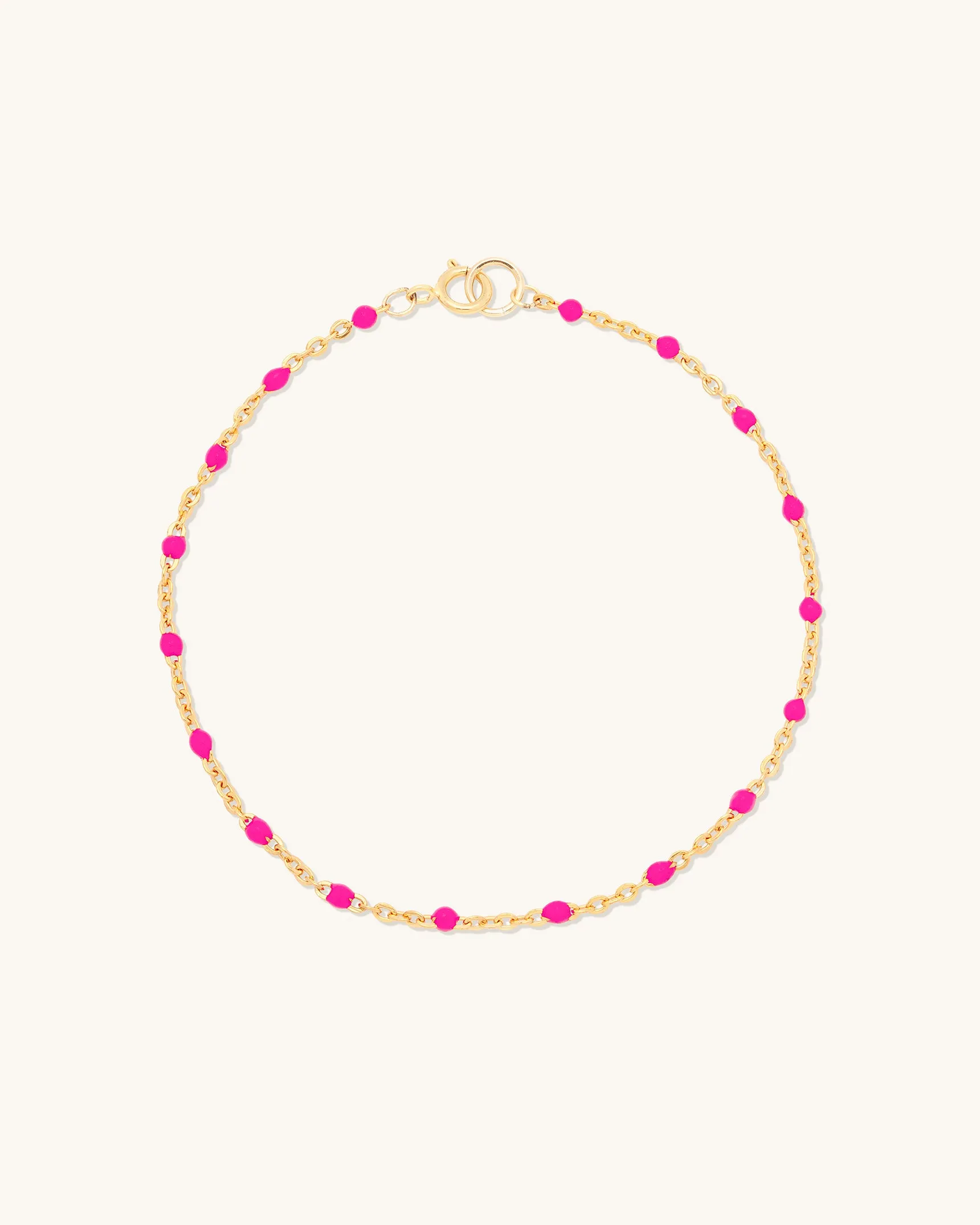 Hot Pink Candy Chain Bracelet