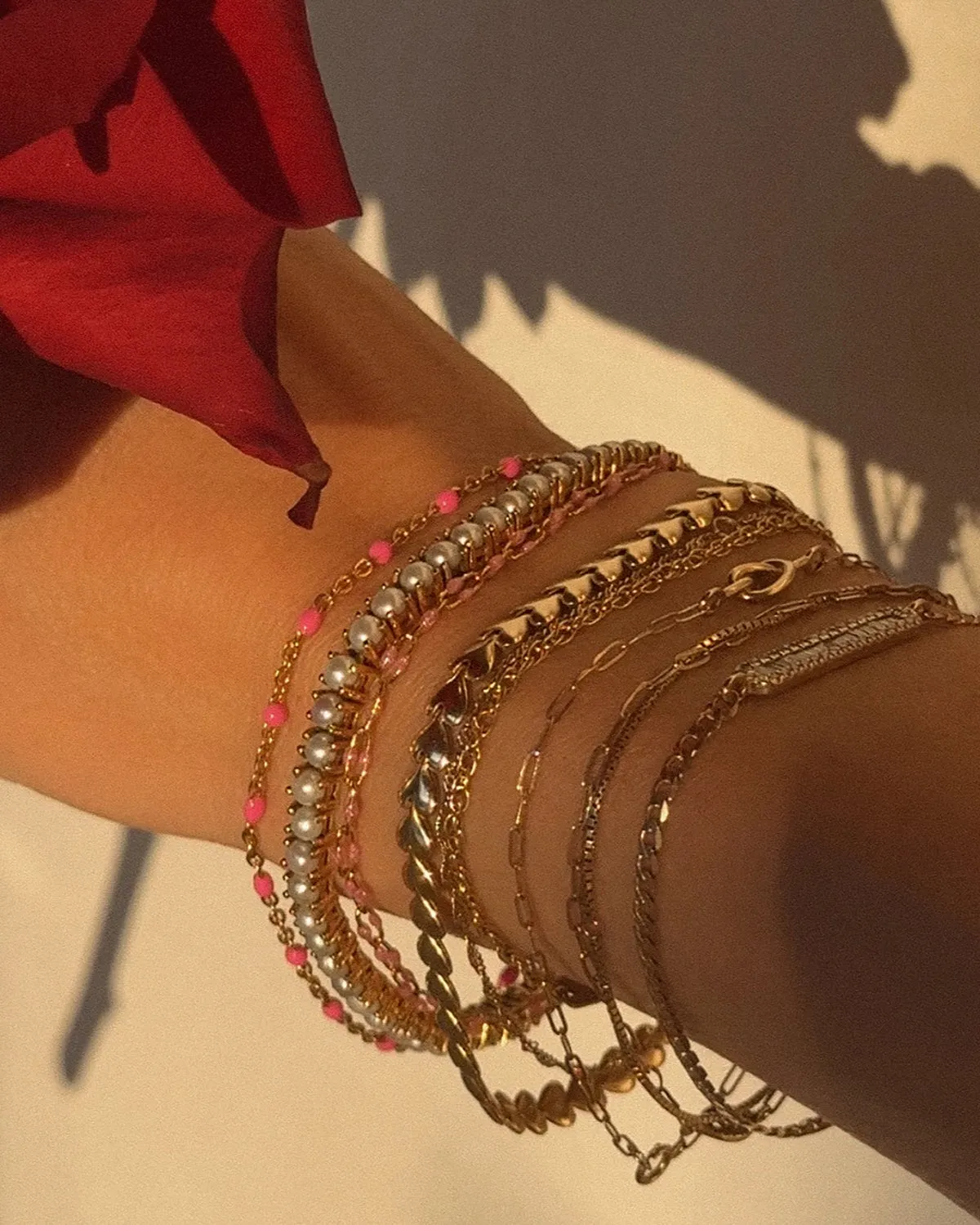 Hot Pink Candy Chain Bracelet