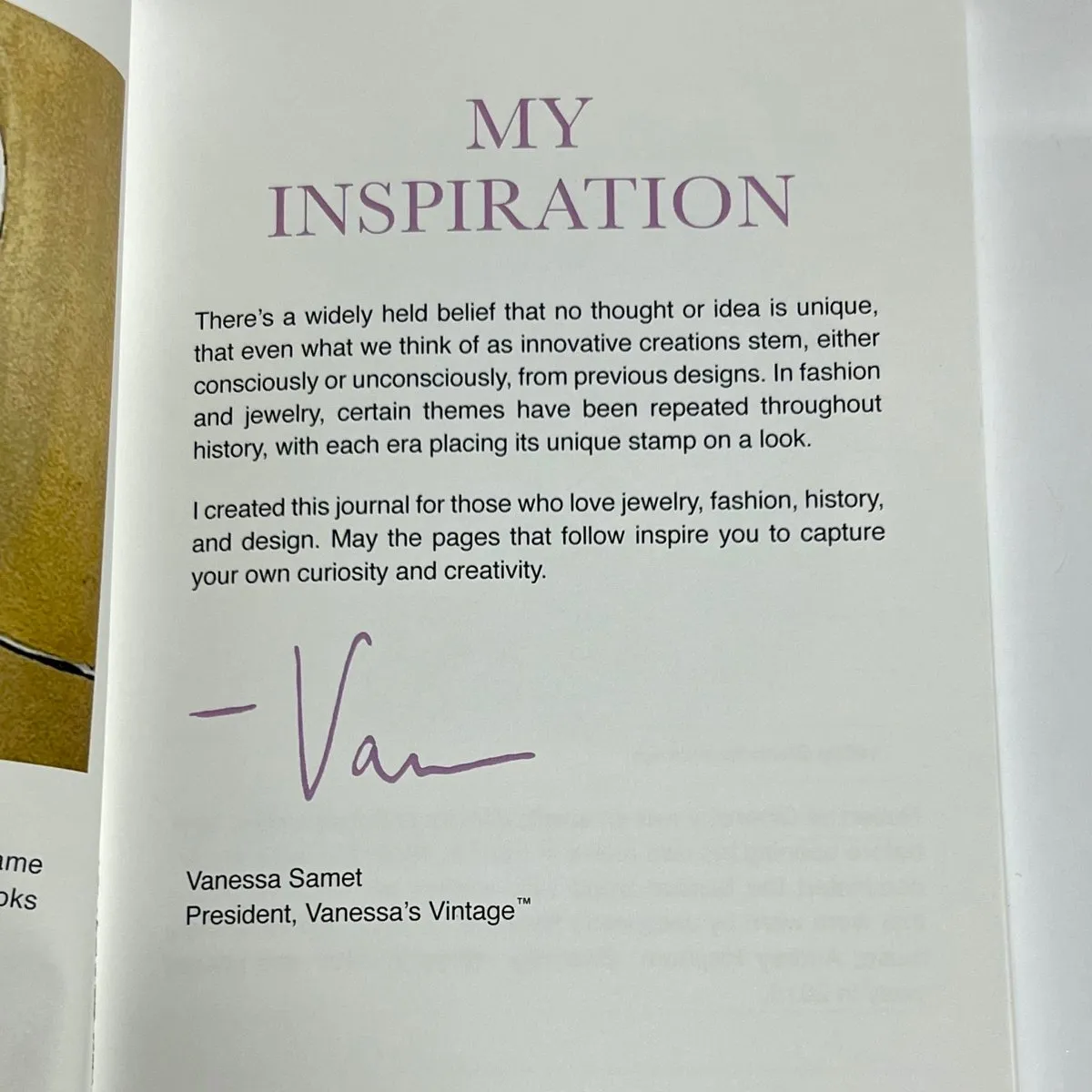 Inspiring Ornaments Journal - by Vanessa Samut