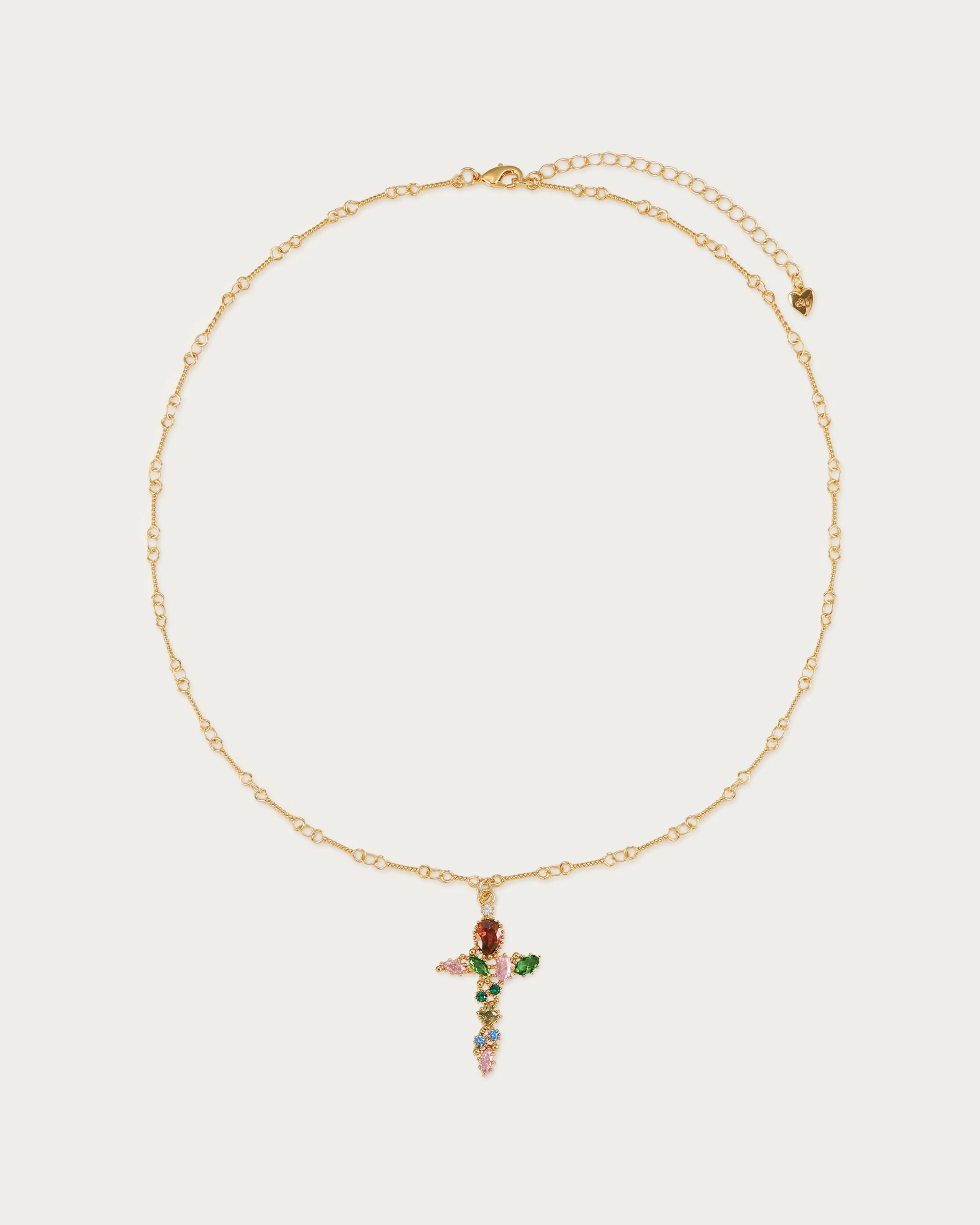 Iridescent Cross Necklace