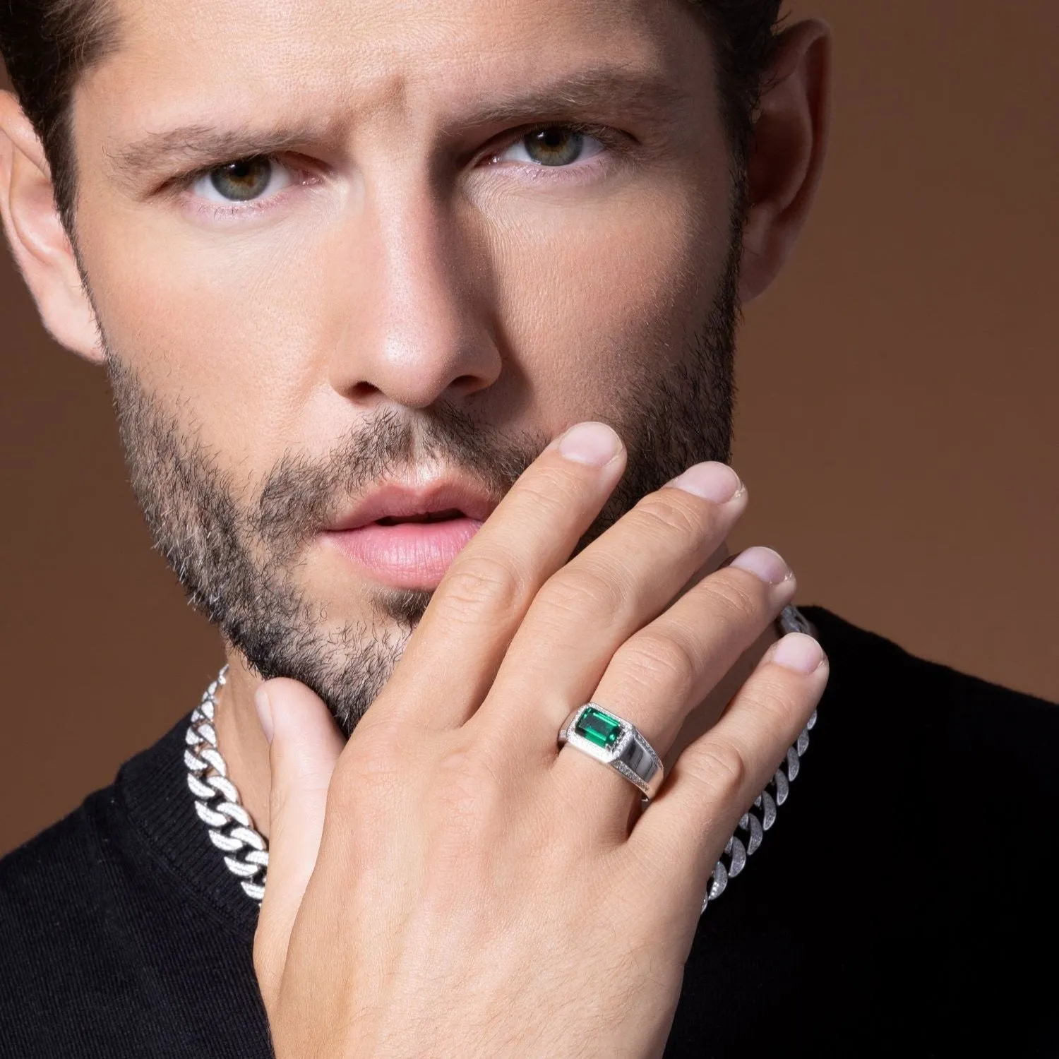 Jagger Gemstone Ring in Emerald
