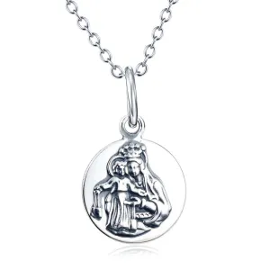 Jesus & Virgin Mary Reversible Pendant Virgencita Necklace