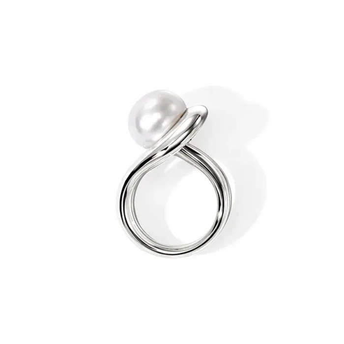John Hardy Surf Cultured Pearl Ring in Sterling Silver - Size 7