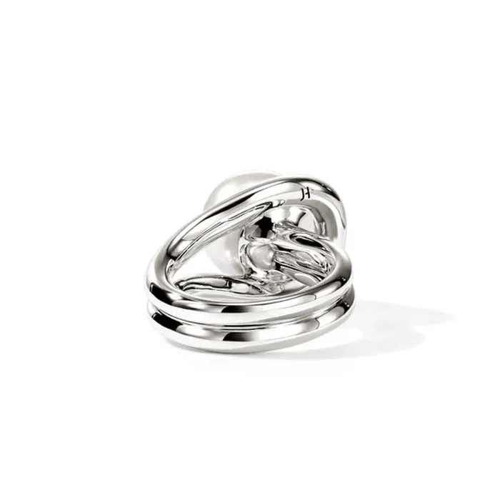 John Hardy Surf Cultured Pearl Ring in Sterling Silver - Size 7