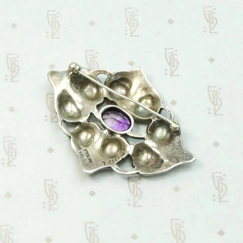 Kalo Brooch with Amethyst
