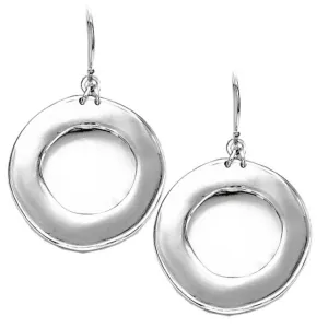 Large Silver Halo Drop Earring