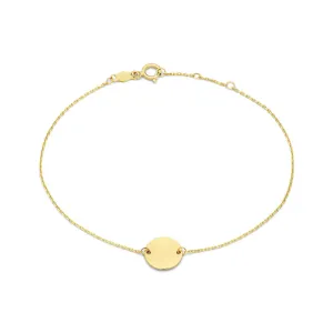 Le Marais Jeanne 14 karat gold bracelet with coin