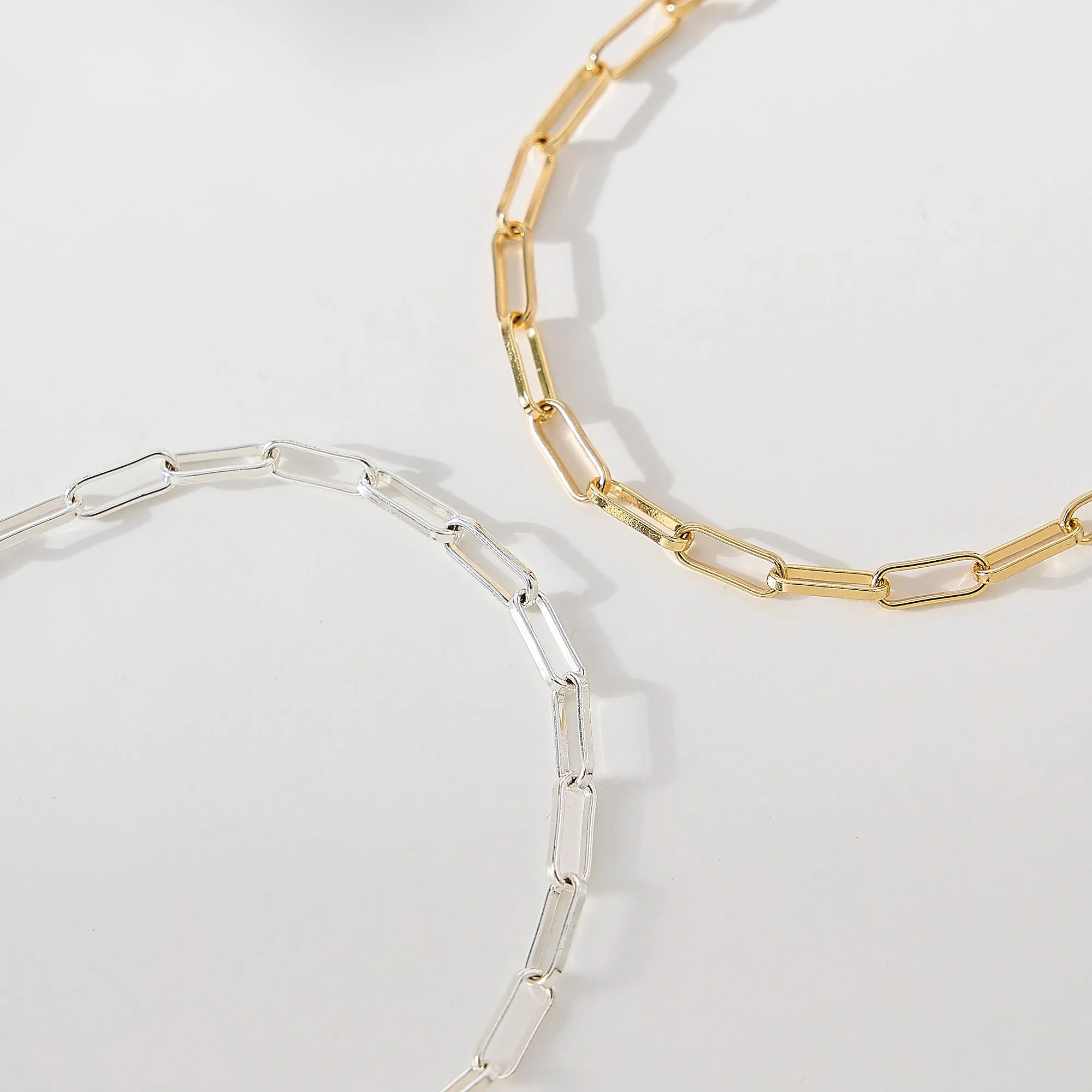 Link chain Anklet in Silvery and Golden assorted
