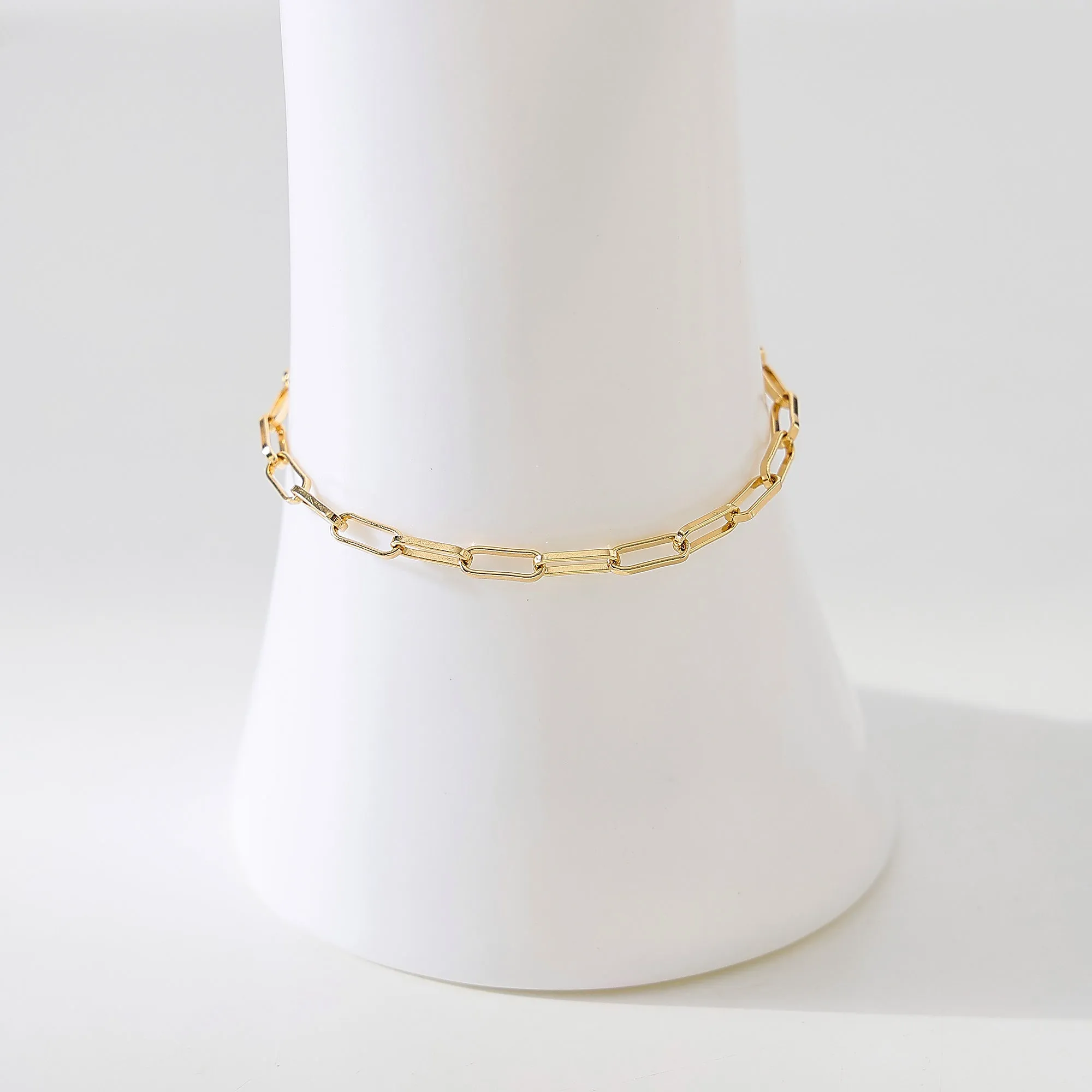 Link chain Anklet in Silvery and Golden assorted