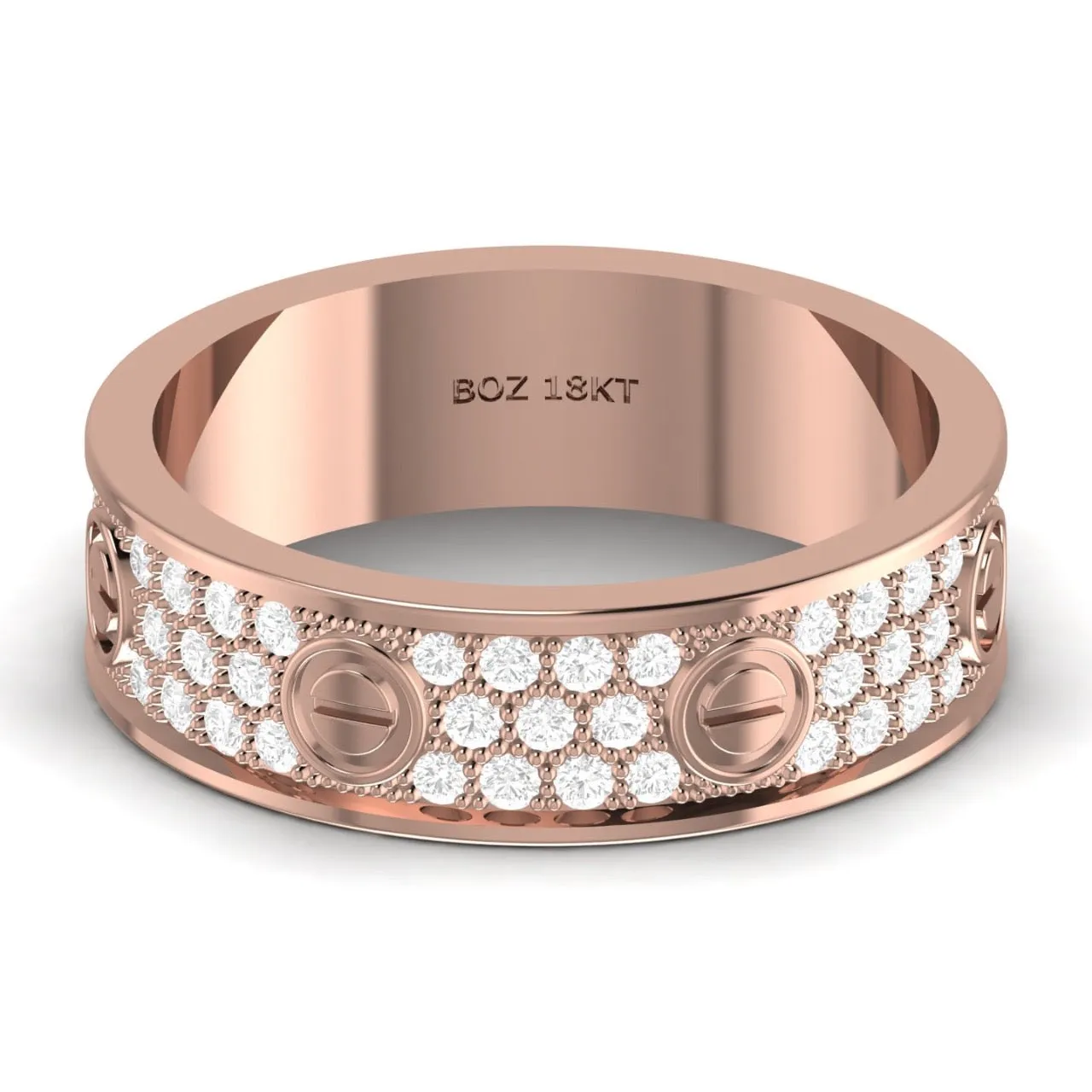 Love Inspired 6mm Natural Diamond Band in 18K Gold