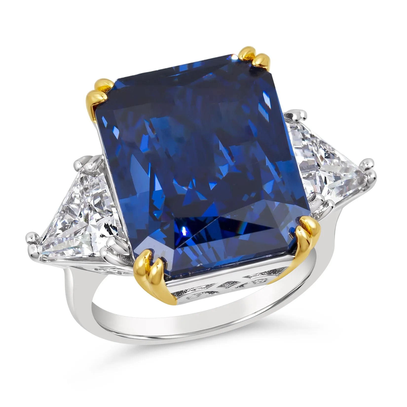 Malibu 10 Carat Blue Sapphire Crystalline Ring