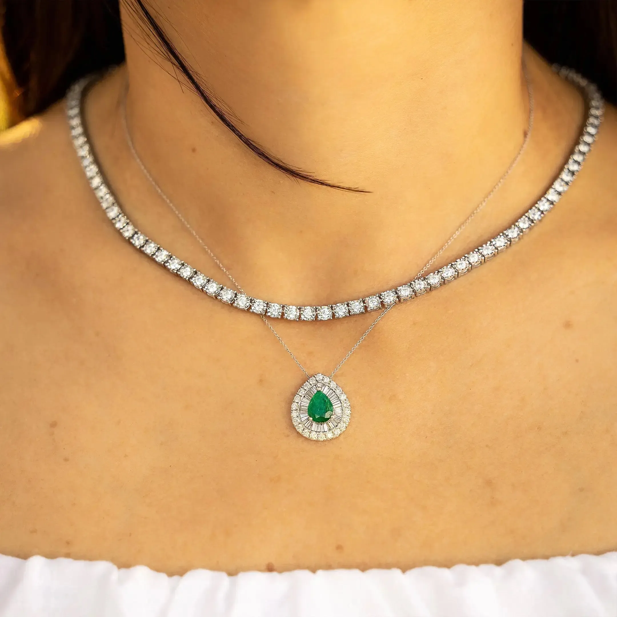 Melina Diamond Tennis Necklace