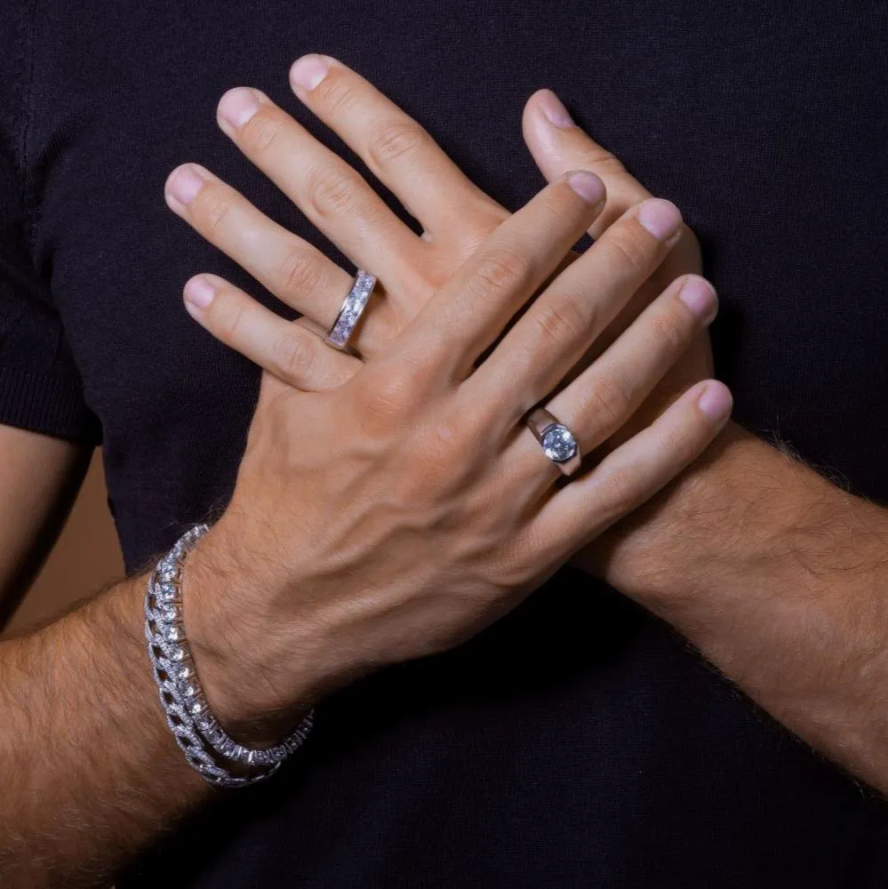Men's 2.50 Carat Fortuna Wedding Band in Platinum