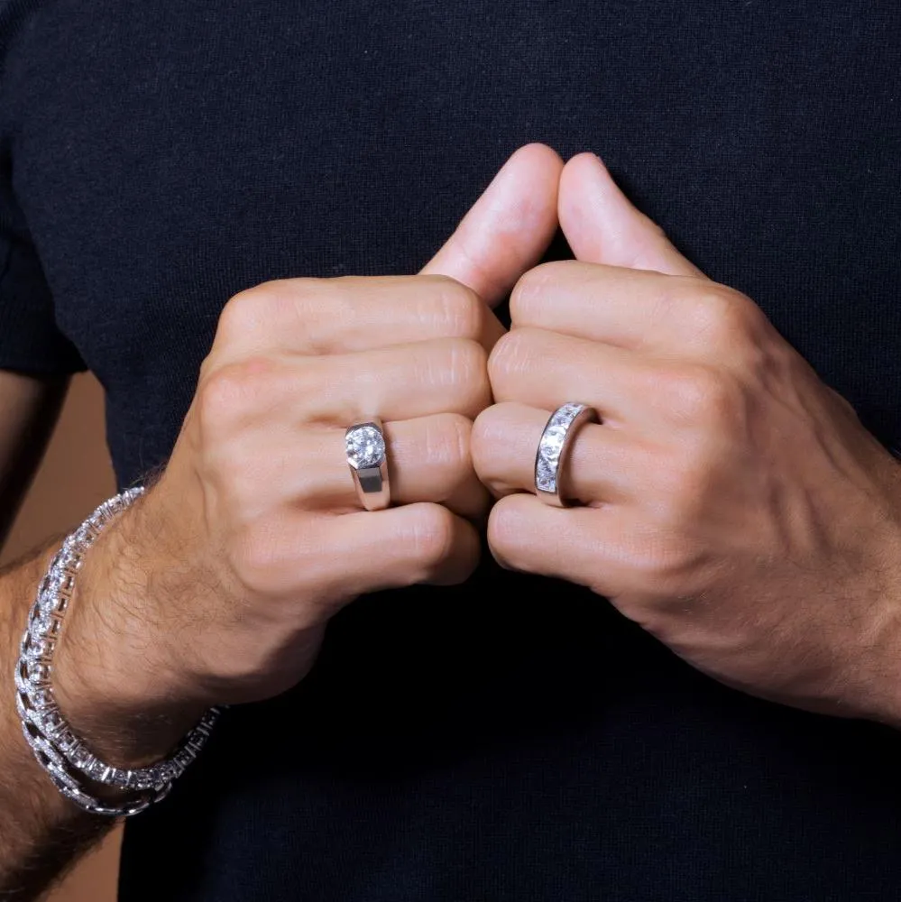 Men's 4.5ct Elon Signature Ring in Platinum