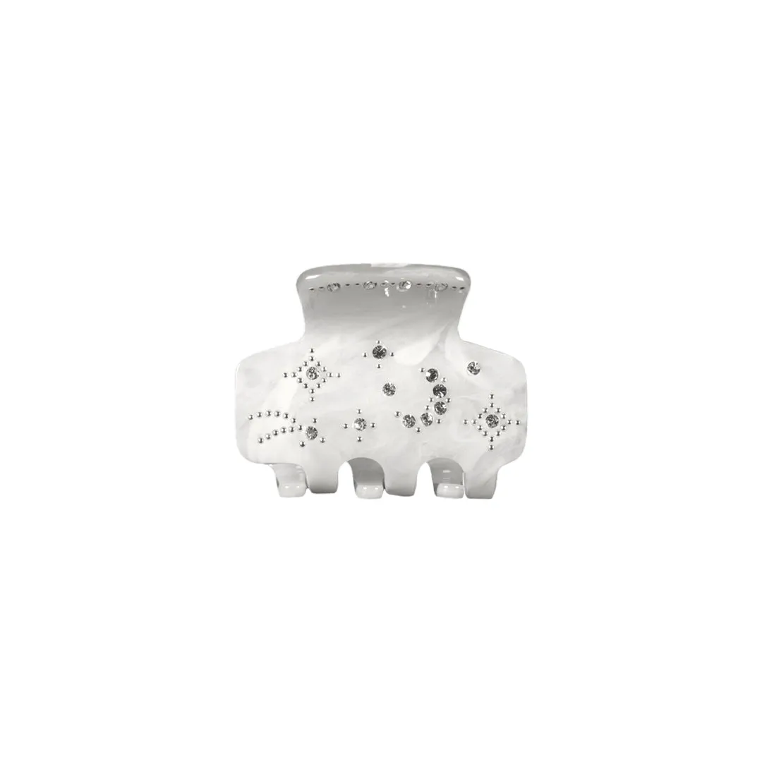 MINI MOON & STAR CLIP SNOWFLAKE WHITE