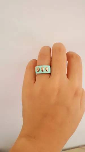 Mint S Globe Ring in 925 Sterling Silver