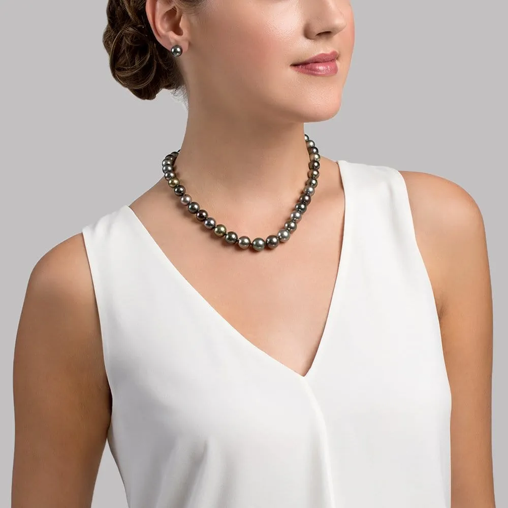 Multi-Color Tahitian Pearl Necklace, 10.0-11.0mm