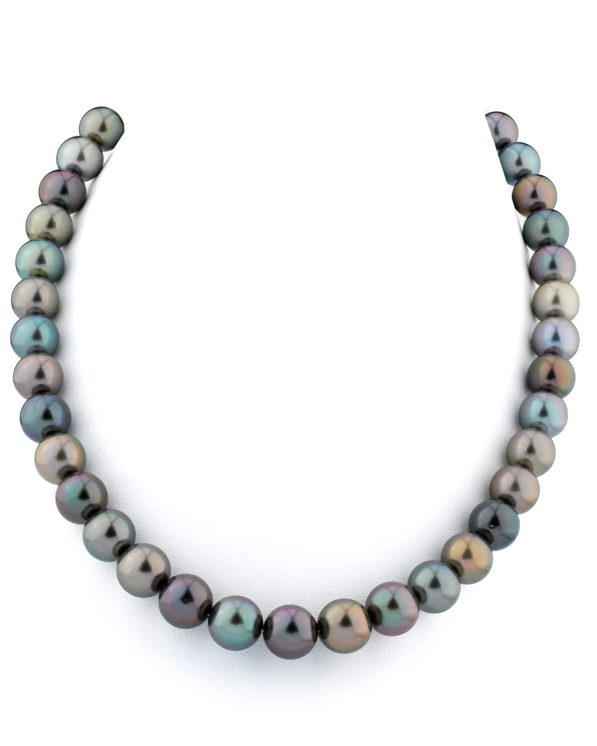 Multi-Color Tahitian Pearl Necklace, 10.0-11.0mm