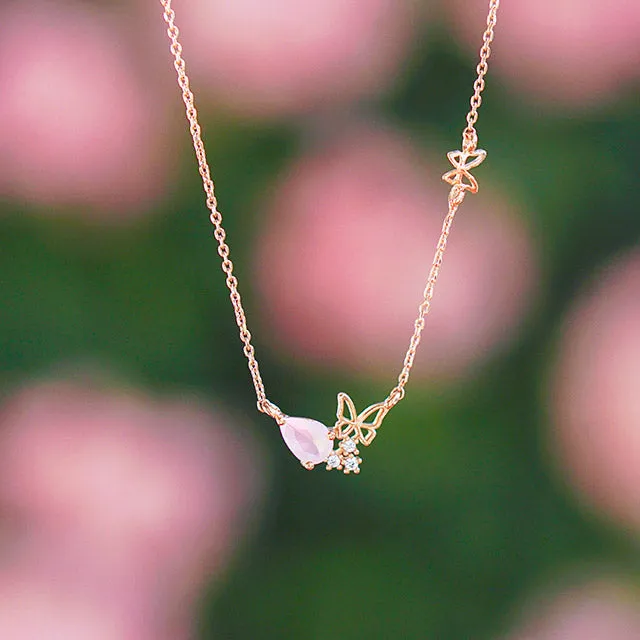 MUSE Necklace (rose quartz)