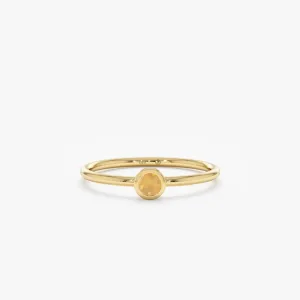 Natural Opal Bezel Ring, Vienna