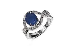 NATURAL SAPPHIRE CASCADE RING