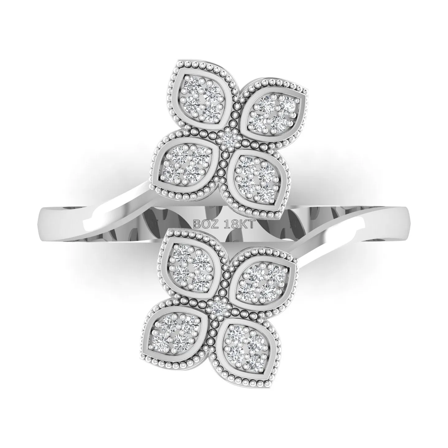 Nora Cuff Diamond Ring in 18K Gold