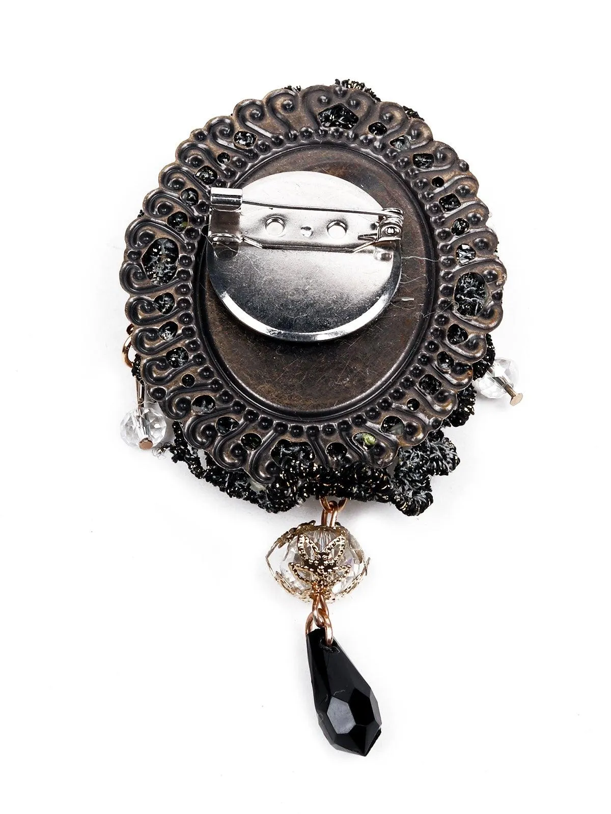 Odette Women Green Metal Brooch