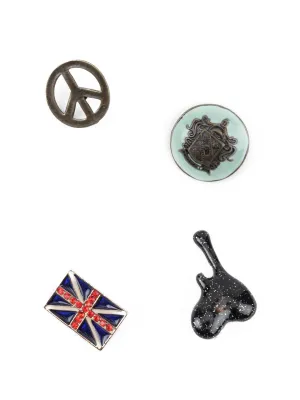 Odette Women Set Of Four Multicolor Dainty Brooch