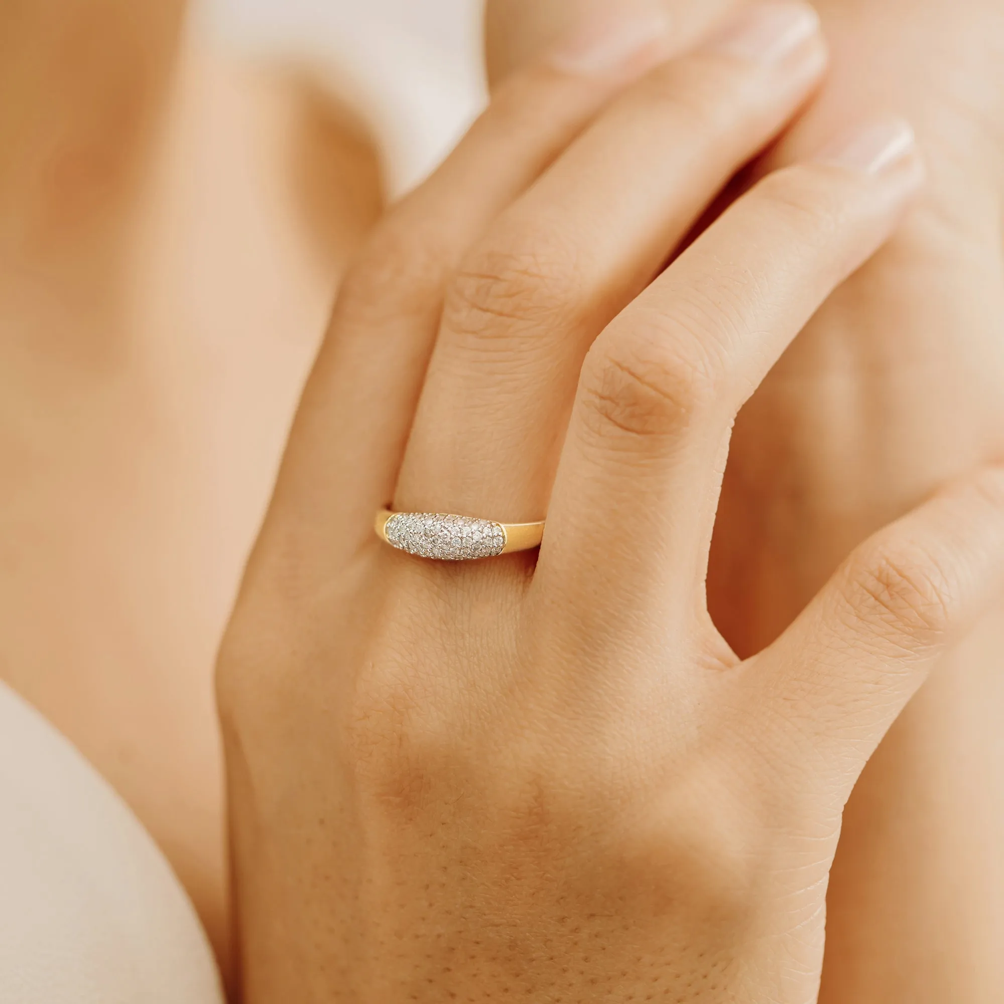 Pave Diamond Dome Ring, Amira