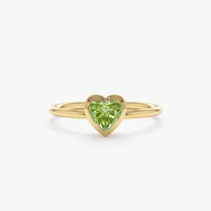 Peridot Heart Ring, Ashly
