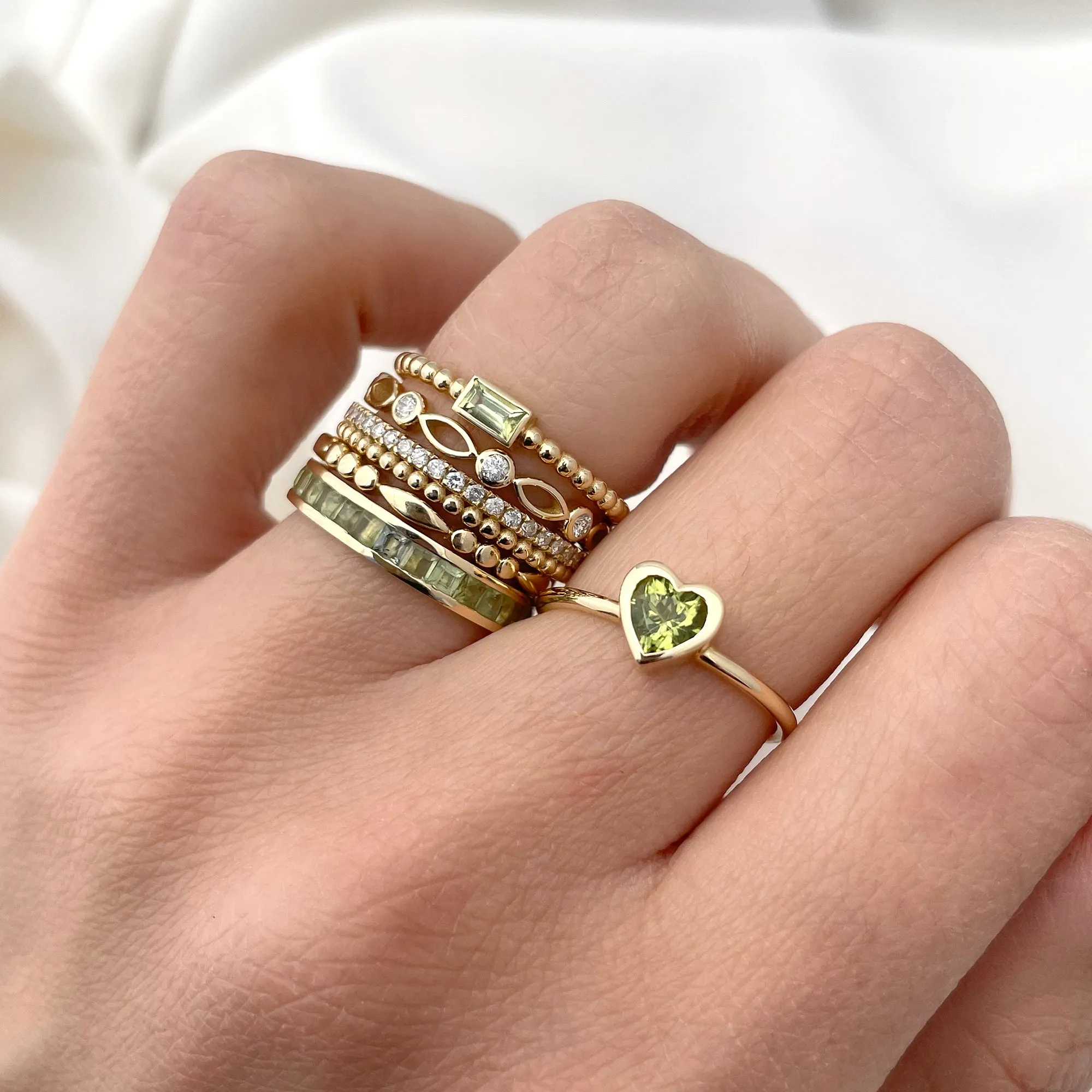 Peridot Heart Ring, Ashly