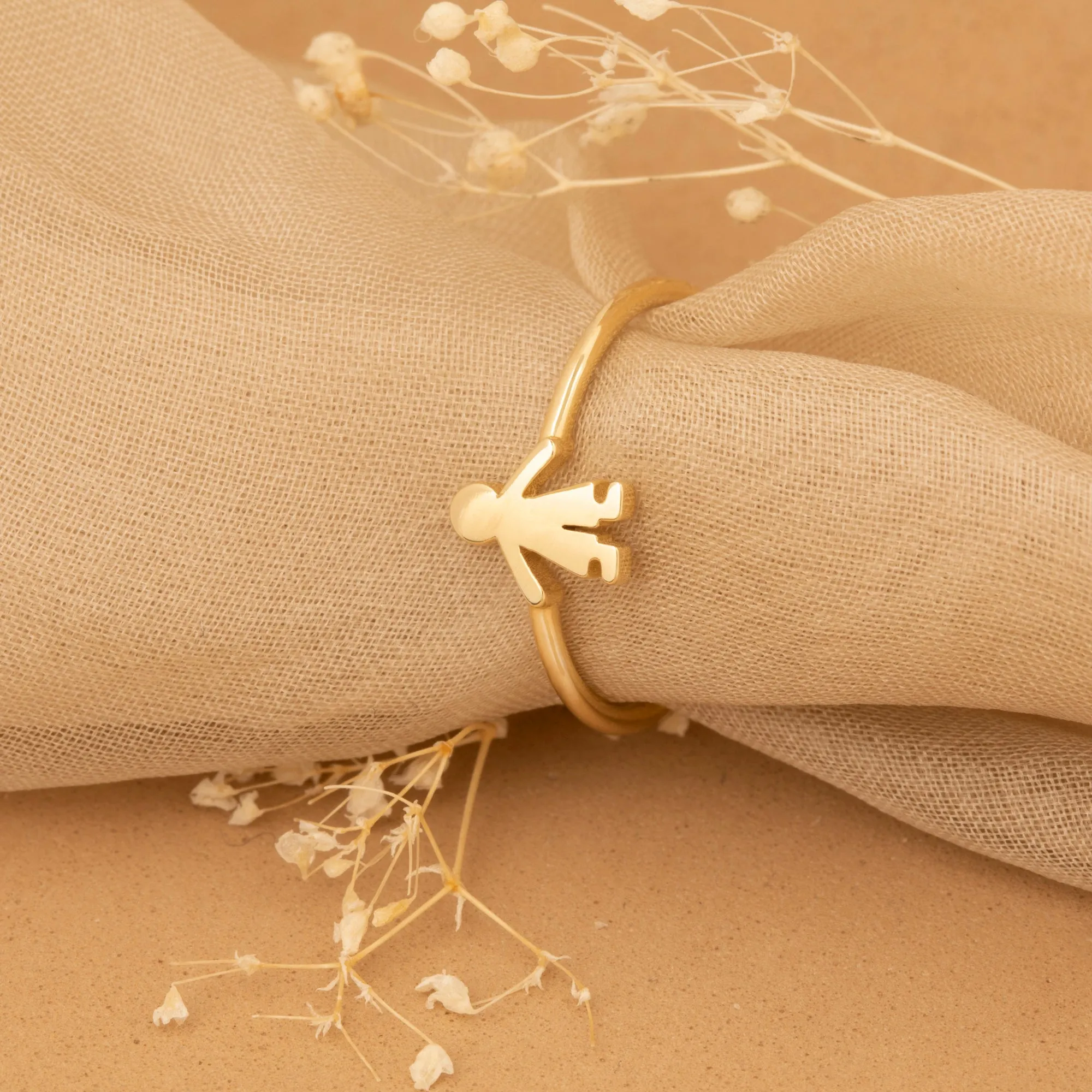 Plain Gold Baby Boy Ring, Gretal