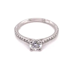 Platinum 0.59ct Diamond Solitaire Engagement Ring