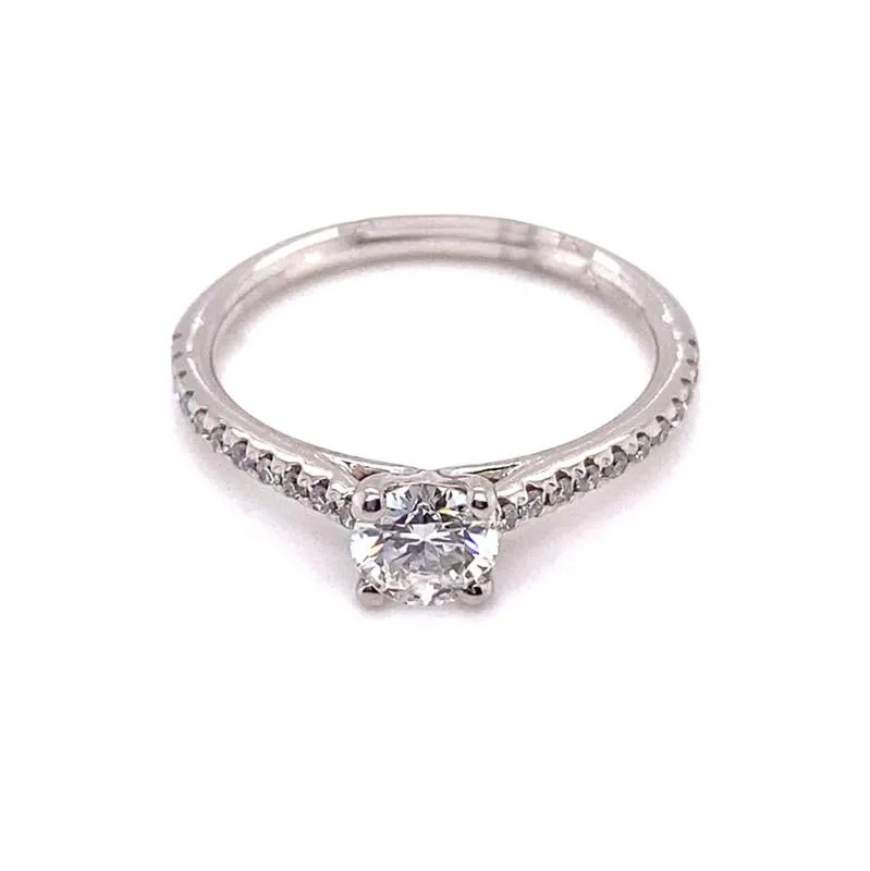 Platinum 0.59ct Diamond Solitaire Engagement Ring